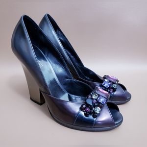 SEBASTIAN MILANO Size 38 Shoes Leather Shoes Pumps  Pointed Toe Made in Italy